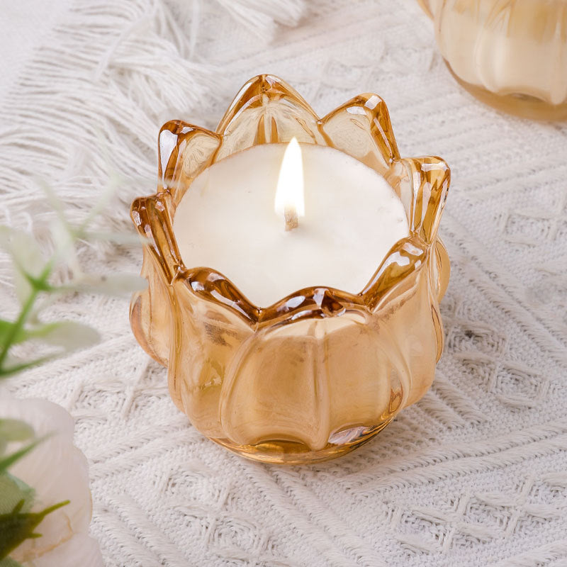 French Tulip Glass Natural Organic Oil Soy Wax